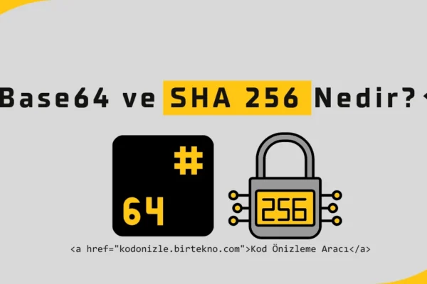 Base64 ve SHA 256 Nedir? Şifreleme ve Kodlama Farkları